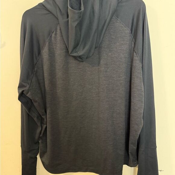 BROOKS Hooded Performance Exercise Long Sleeve Shirt Grey Large - Picture 4 of 4